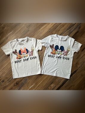 Kids 'Best Day Ever' White Graphic T-Shirts